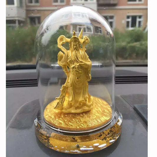 HOME OFFICE SHOP CAR TOP Efficacious Mascot GOOD LUCK God of wealth gold GUAN GONG gilding Buddha FENG SHUI ART statue