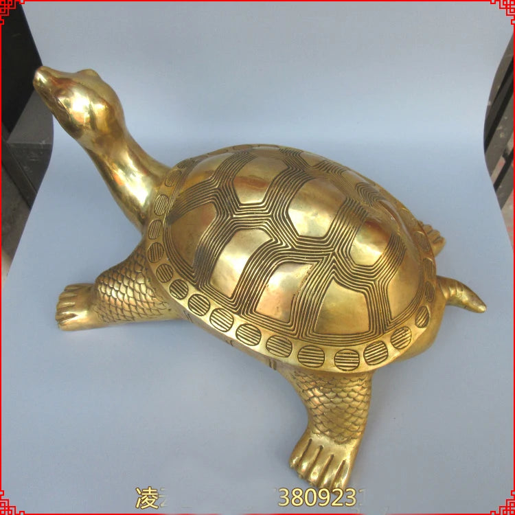 HOT SALE 55CM huge GOOD HOME Shop company efficacious thriving business jin gui GOLD Turtle brass FENG SHUI statue