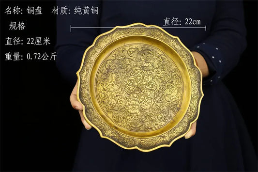 HOT SALE Bring in wealth treasure # office home Room Money Drawing Talisman # Fortune Gold plate FENG SHUI Brass statue