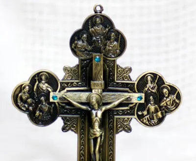 HOT SALE TOP office home blessing - religious Christianity Catholicism Jesus cross bronze statue-- free shipping