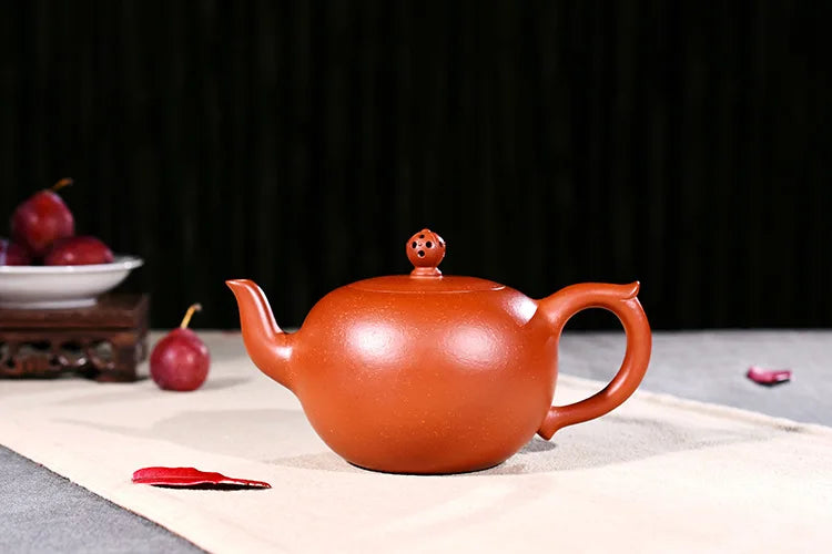 340ml Yixing Zisha Teapot Authentic Famous Handmade Purple Clay Zhu Mud Foyuan Bead Tea Pot Kung Fu Tea Kettle Free Shipping