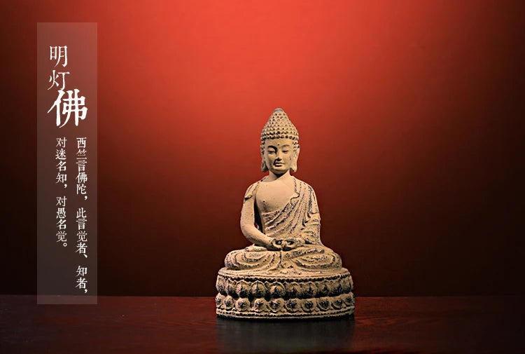 Antique Buddha statue Bodhi Decoration Lighting sitting Buddha