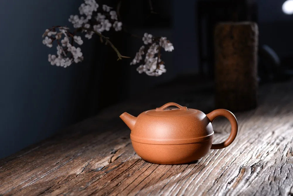 260ml Yixing Purple Clay Teapot Black Tea Jin Jun Mei Kung Fu Tea Pot Authentic Famous Hand-made Line Round Pot Tea Set
