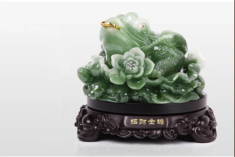 Lucky Feng shui toad statue decoration cash desk business gift golden cicada mascot wedding gift Hotel home decoration