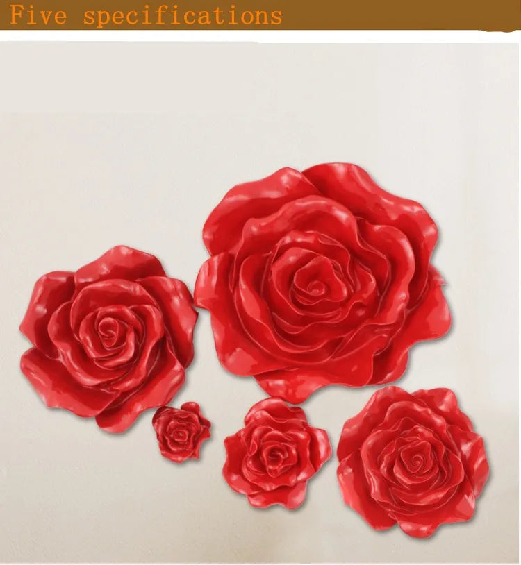 Free shipping Roses wall hang adorn wall three-dimensional fashion wall stickers family decorates wall sticker