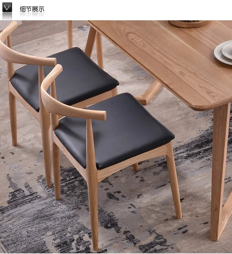 Eat chair Kennedy family leisure chair of cafa wooden ox horn fraxinus mandshurica imported materials Free shipping
