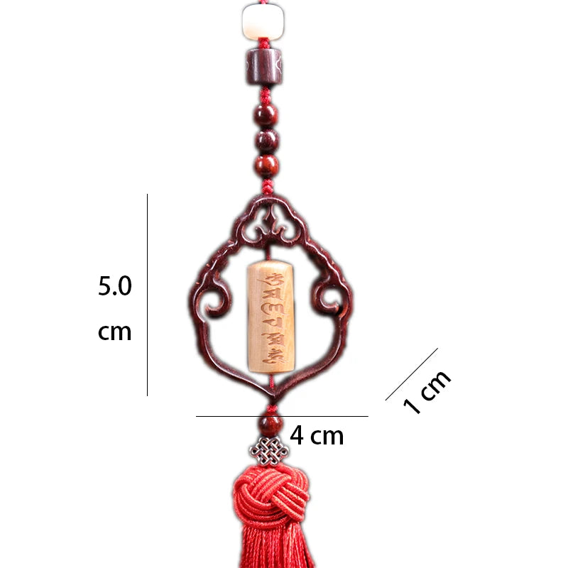 5cm Lobular Rosewood Pendant Buddha Lucky deduction Wood Sculpture Car Hanging Office Decoration Wall Decoration