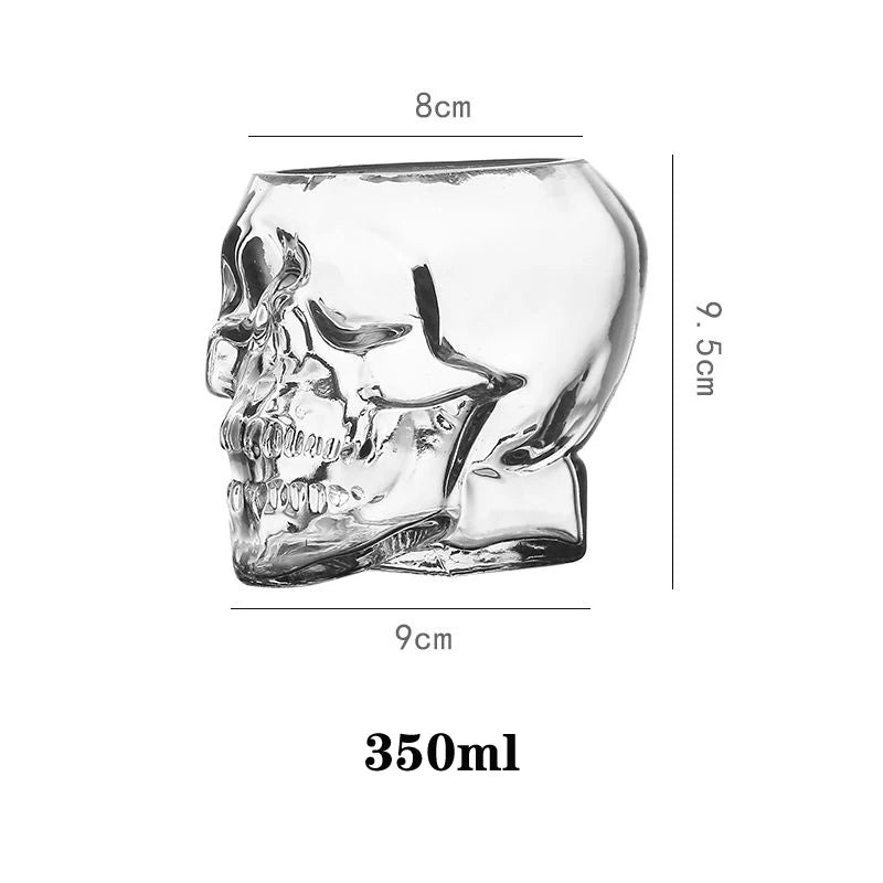 Halloween Household Skull Head Glass Teacup Transparent Crystal Coffee Juice Mug Drinking Bar Club Whiskey Wine Beer Cup