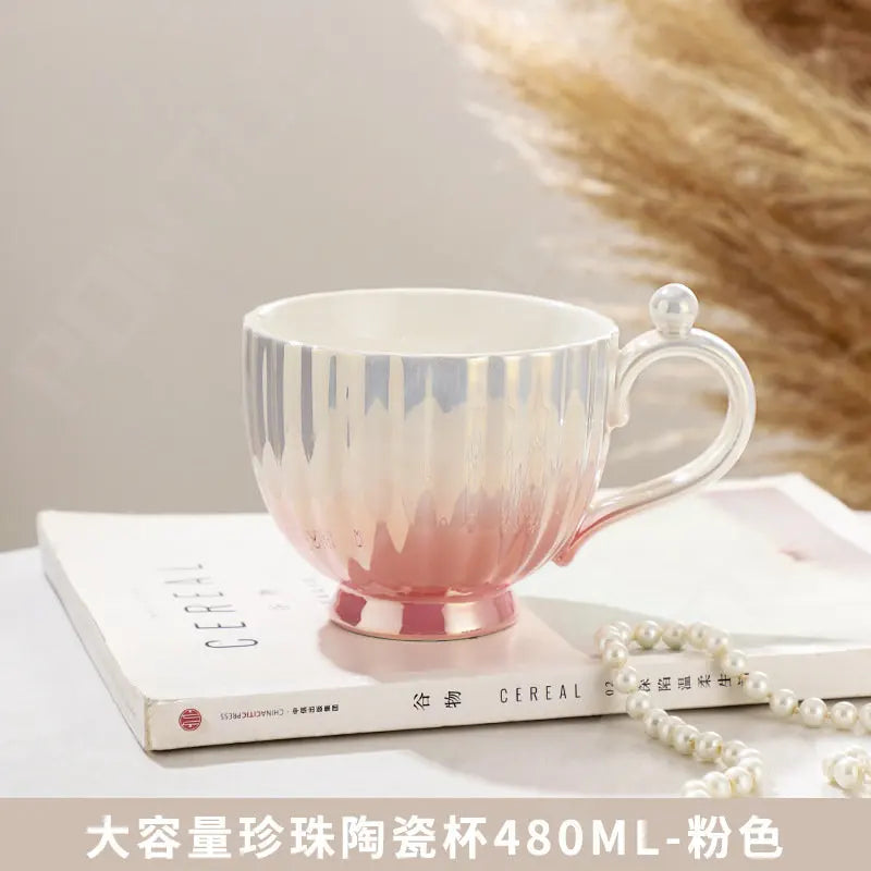Handbag Shape Ceramic Cup Designer Coffee Mugs Business Gifts Cups Saucer Set Home Breakfast Milk Tea Juice Water Drinkware