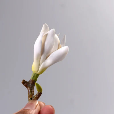 Handmade Ceramic Magnolia Figurines Tea Pet Flower Tea Ceremony & Tea Set Incense Holder Table Decoration Accessories Zen