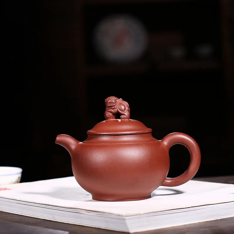 Handmade Kung-Fu Teaware of Purple Clay, Lion Ball, Creative Zisha Teapot, Yixing Handmade Pot, Drinkware for Puer Green