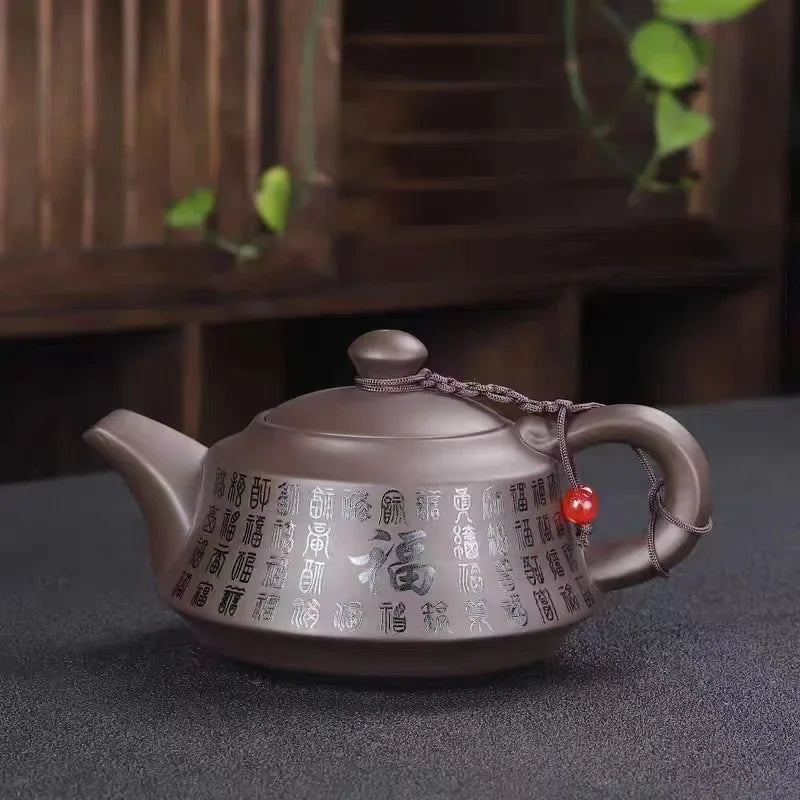 Handmade Tea kettle Chinese Authentic Yixing Zisha Teapot Set Kung Fu Teaware for Home Purple Clay Tea Pots