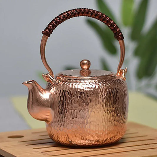 Handmade Teapot Large Copper Coffee Pots Teapot Set Japanese Vintage Tea Teapots Metal Water Kettles Kongfu Tea Set Gift 300ML