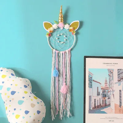 Handmade Wind Chime Dream catcher, Circular Wall Hanging Pendant for Wedding Party, Home Wall Art, Car Hangings Decor Gift