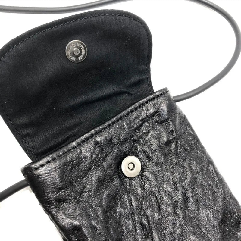 Harajuku Dark Style Washed Ruched Shoulder Crossbody Bag 2024 Autumn New Bags Simple Fashion Kawaii Bolsos Mujer Cellphone Pouch