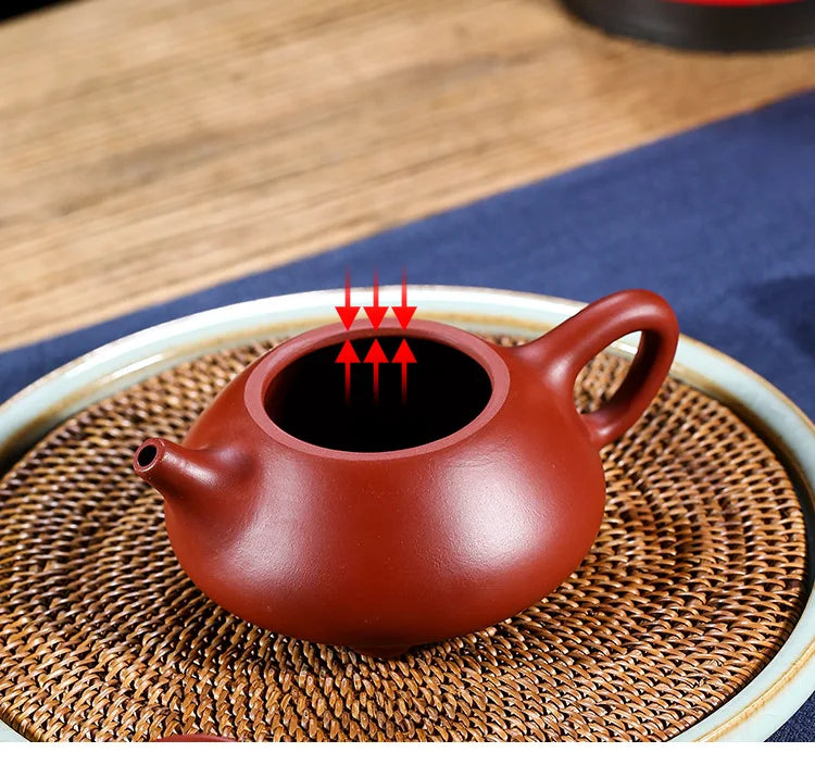 Yixing Dahongpao Stone Scoop, Sand Pot, Zisha Purple Clay, Handmade Drinkware, Tea Set, Teapot
