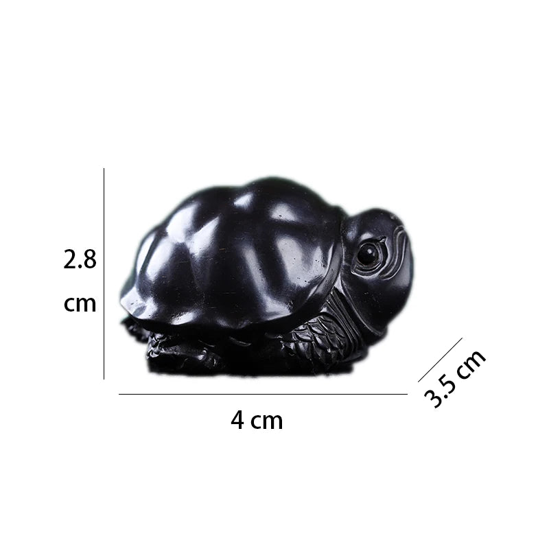 4cm Ebony Pendant Turtles Animal Sculpture Car Hanging Office Decoration Bag Pendant Mascot Home Decor