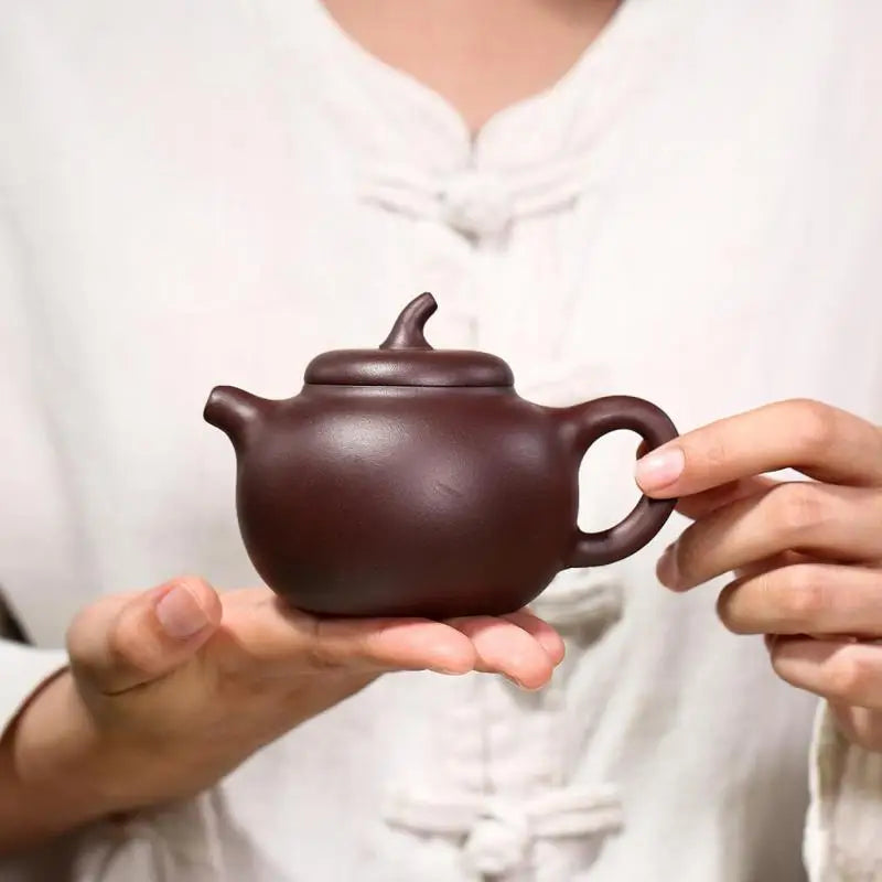 Handmade Yixing Purple Clay Pot Teapot, Tea Set, Drinkware, Zisha Kung-Fu Tea for Drink, Green Puer