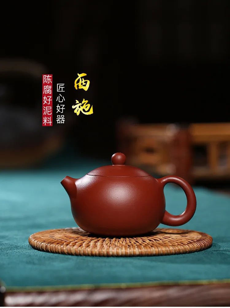 Small Capacity Dahongpao Xishi 90cc Zisha Teapot Yixing Handmade Pot Kung-fu Teaware Purple Clay Drinkware For Puer Green Ball