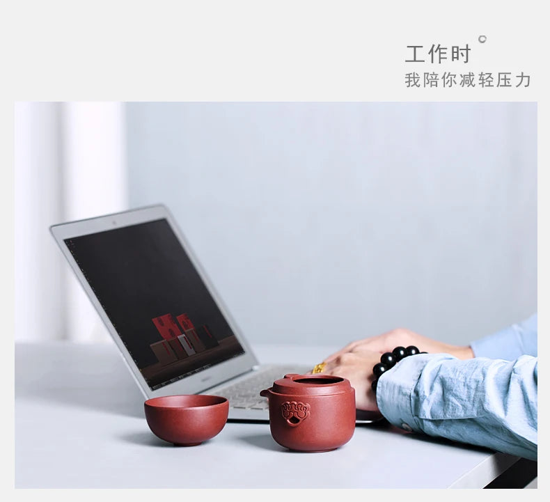 A pot of a cup of yixing purple sand cup single crack cup kung fu office travel cup tea masters cup