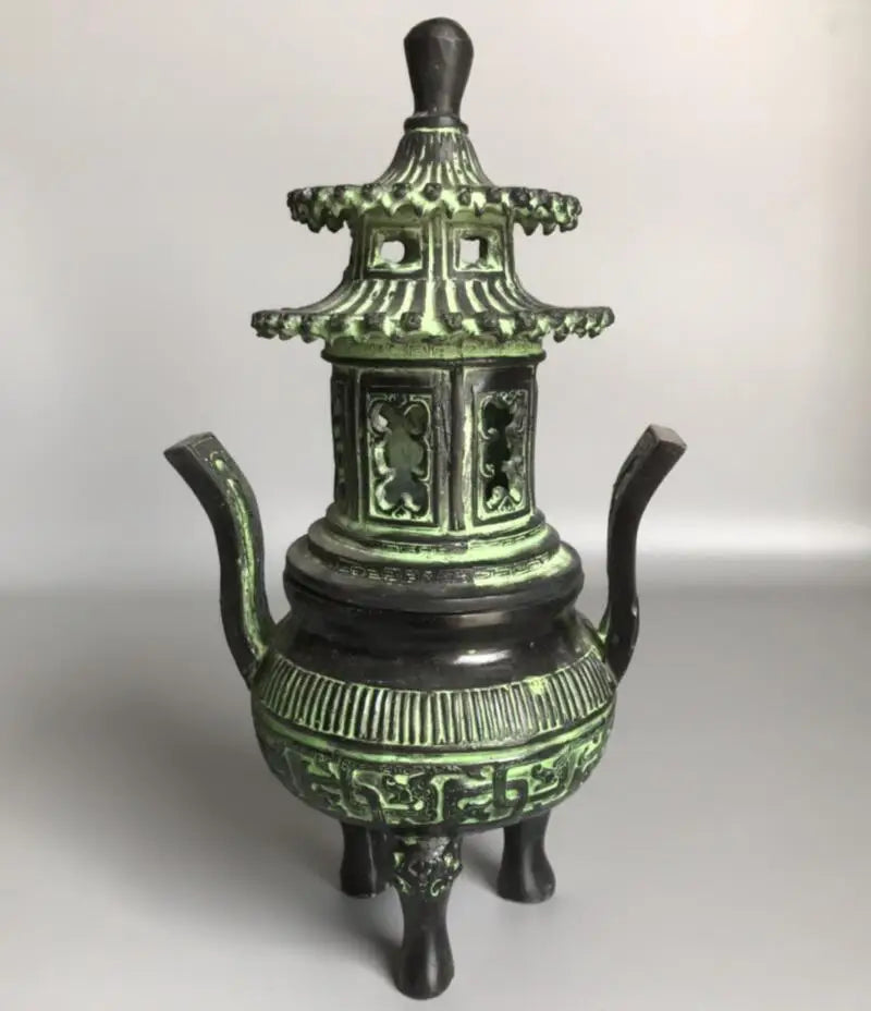 China bronze archaize tower Incense burner crafts statue
