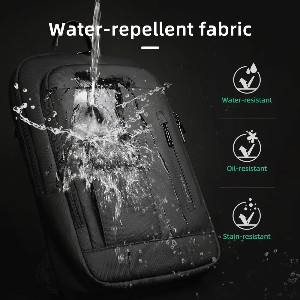 Heroic Knight New Trend Backpack Men Multifunction Work Backpack for 15.6" Laptop Waterproof Slim Business Bag College Bag Male