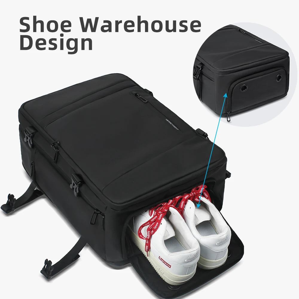 Heroic Knight Travel Backpack Large Capacity Men's Business Backpack School Expandable USB Bag Waterproof 17.3'' Laptop Backpack