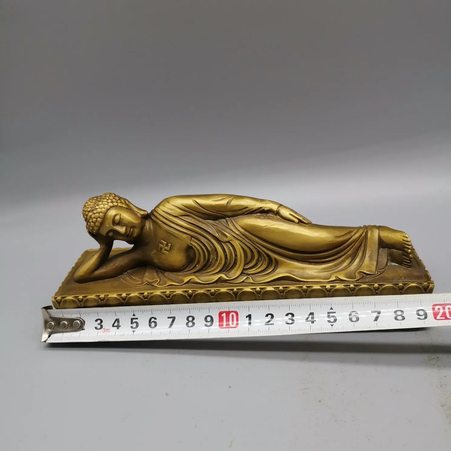 Brass Craft Gift Buddha Statue Sleeping Buddha Sakyamuni Nirvana Statue Safe And Good Luck Home Fengshui Decoration