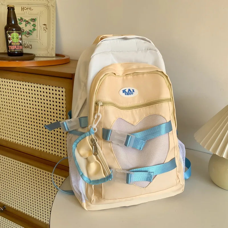 High Appearance Cute Large Capacity Middle School Student School Bag Outdoor Leisure Travel Storage Backpack with Pencil Case