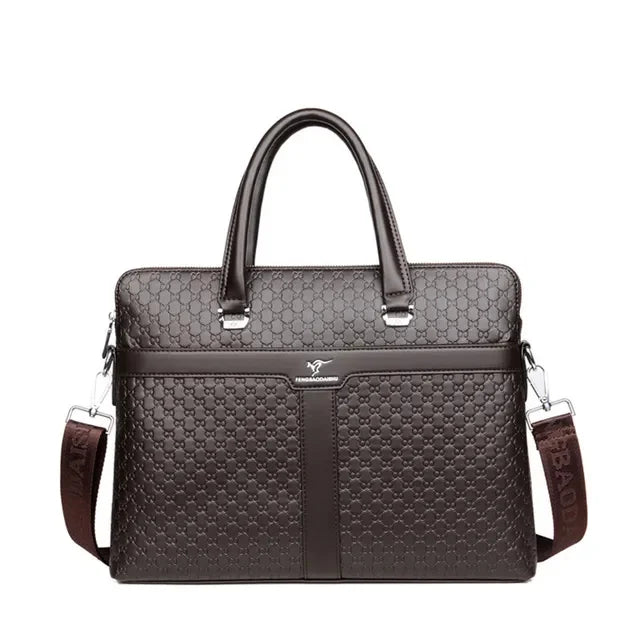High Quality Business Men's Briefcase Fashion Leather Handbag Large Capacity Shoulder Messenger Office Man Laptop Bag