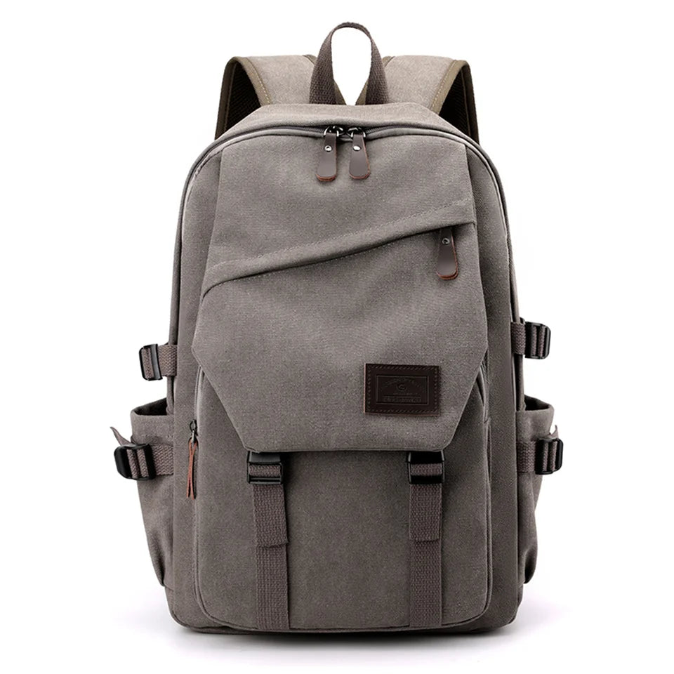 High Quality Canvas Men Backpack Large Capacity School Bags for Teenage Boys Anti-theft Travel Backpack Shoulder Bag