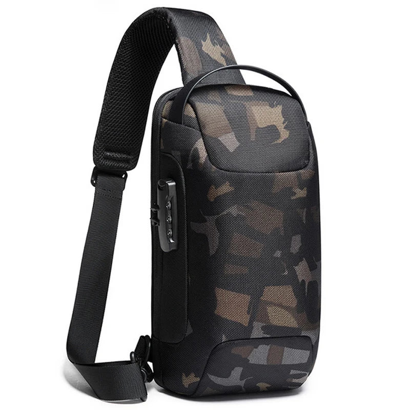 High Quality Chest bag Men Password Waterproof Multifunction Crossbody Bag Shoulder Messenger Bags Male Chest Bag Men