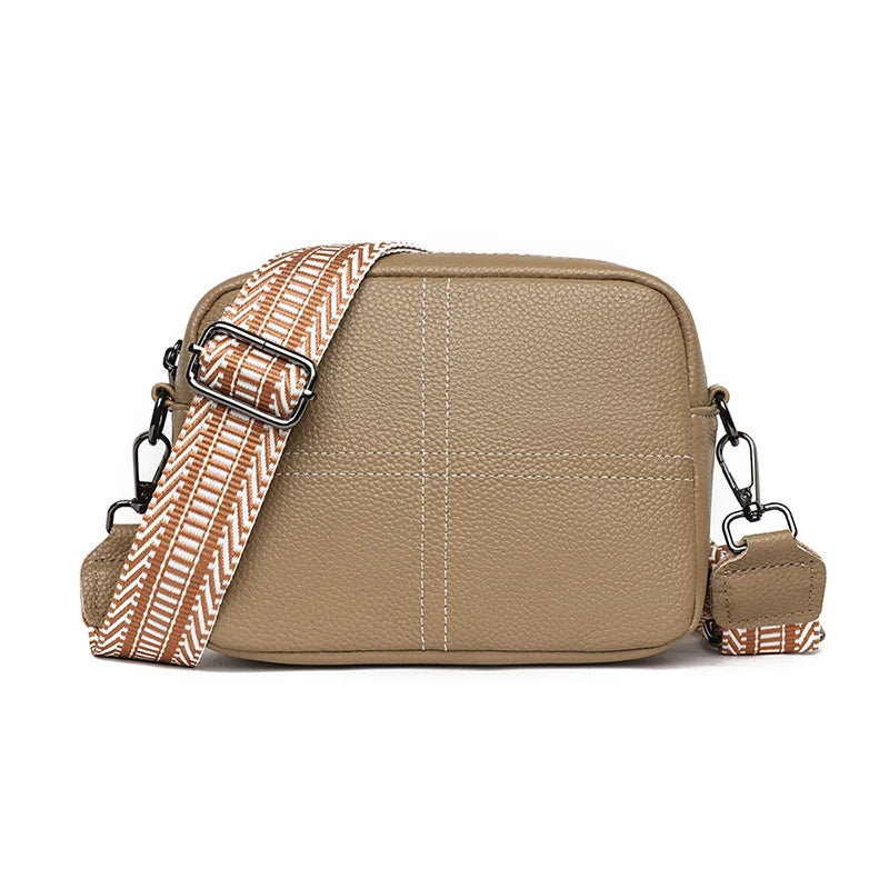 High Quality Cowhide Women's Bag Handbags Luxury Genuine Leather Women Shoulder Crossbody Bags Simple Mobile Phone Zero Wallet