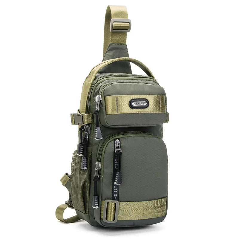 High Quality Fashion Men Waterproof Oxford Cloth Zipper Shoulder Bag Messenger Crossbody Chest Bags
