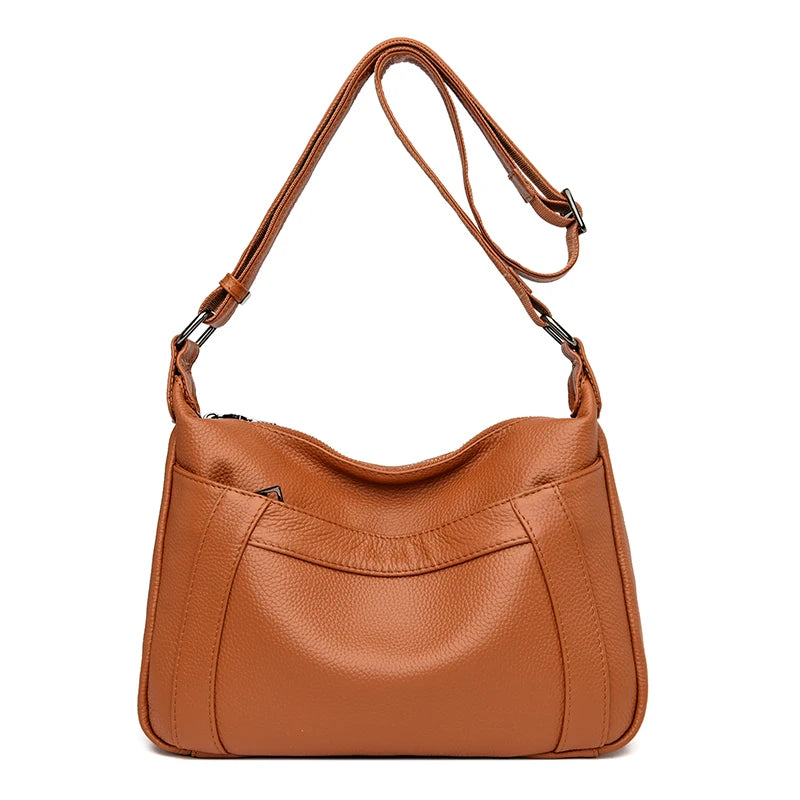 High Quality Genuine Leather Women Shoulder Bag Designer High Capacity Handbag Travel Luxury Hand Bag Female Large Messenger Bag