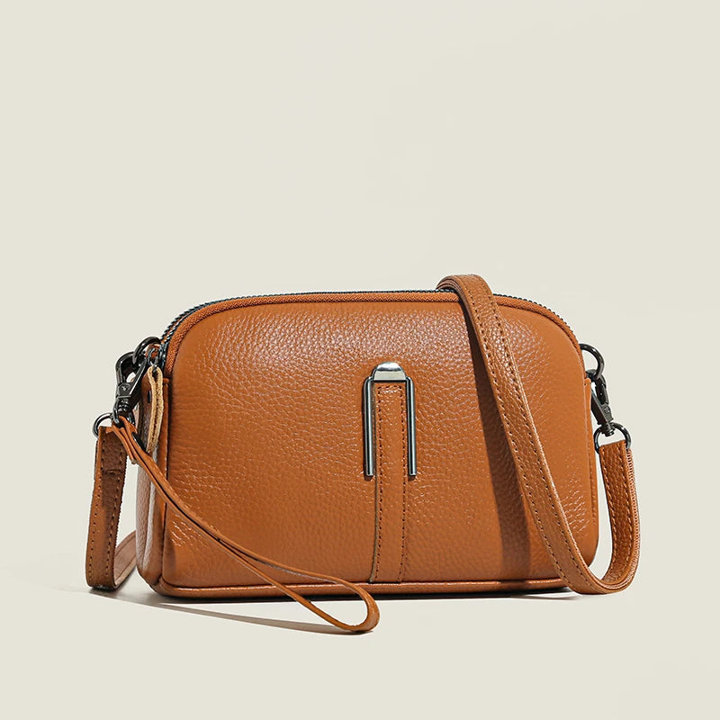 High Quality Genuine Leather Women's Handbags Bag for Woman 2023 Luxury Cow Leather Female Shoulder Crossbody Clutch Phone Bags