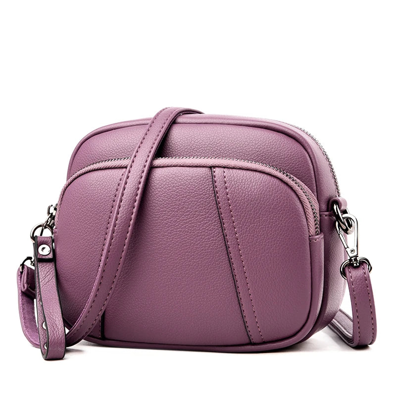 High Quality Leather Handbag Purse Women Bag Trend Luxury Designer Shoulder Crossbody Sac Ladies Branded Messenger Small Tote
