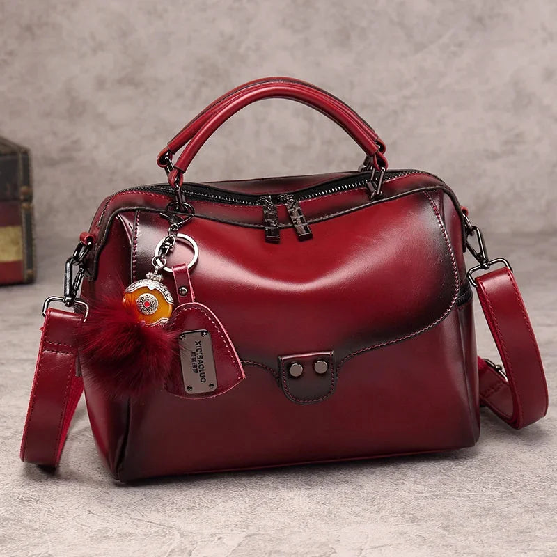 High Quality Luxury Designer PU Leather Shoulder Bag Ladies Cross Body Female Boston Handbags Totes Bags for Women Purse