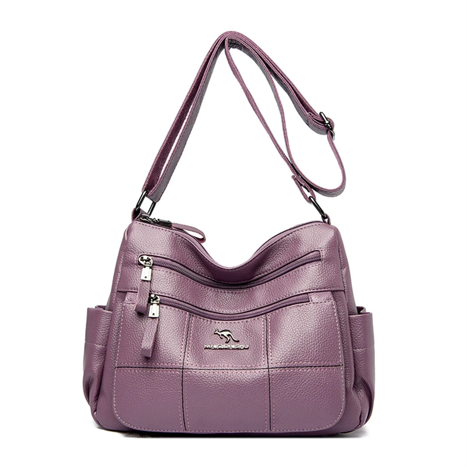 High Quality Multi Pockets Soft Leather Shoulder Crossbody Bags for Women Designer Messenger Bag Luxury Bags Purses and Handbags