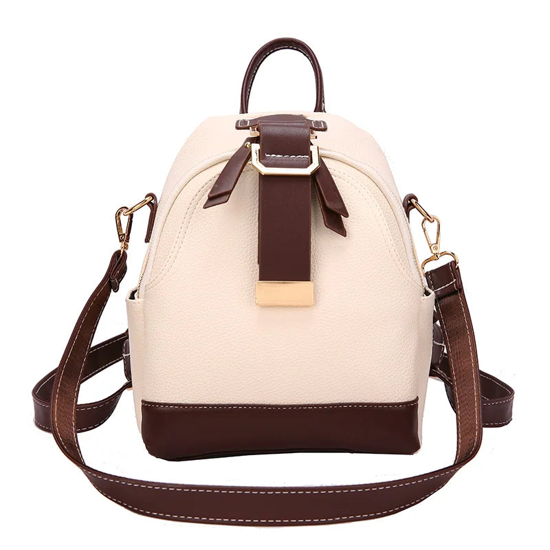 High Quality New Designer Fashion Luxury Backpack Women Small Soft Leather Multi Function Backpack Female Ladies Shoulder Bag