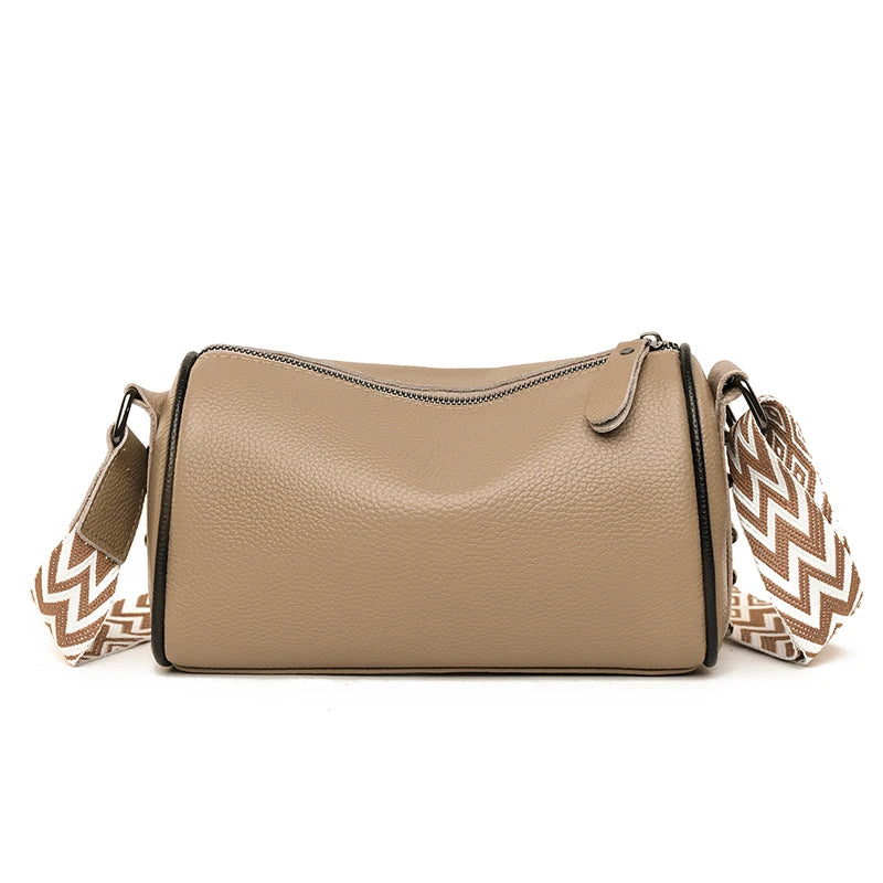 High Quality Solid Color Cow Leather Female Messenger Bag Ladies Handbags 100% Genuine Leather Shoulder Crossbody Bags For Women