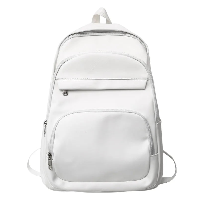 High Quality Woman Backpack Leather Rucksack Women's Knapsack Multi-pocket Bagpacks School Bags for Teenage Girls Boys Mochila