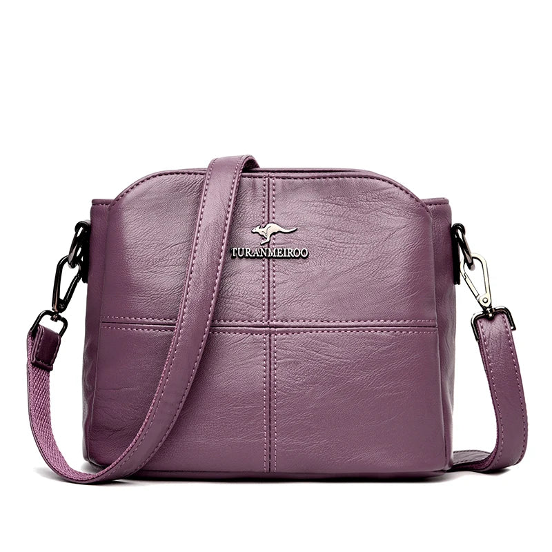 High Quality Woman Messenger Bag Luxury Soft Leather Handbag and Purses Women's Bags Designer Famous Brand Female Shoulder Totes