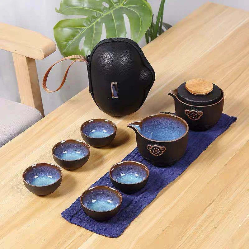 High grade Chinese Tea Travel Tea Set Kung Fu TeaSet Ceramic Portable Teapot Porcelain Teaset Gaiwan Tea Cups of Tea Ceremony