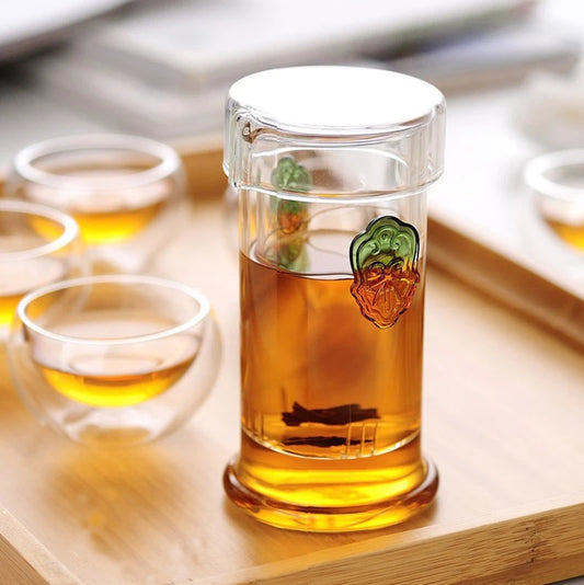 High quality Heat-resistant Glass Tea Pot,Chinese Kung Fu Flower Teapot With Filter Coffee Kettle,Beautiful and easy teapot