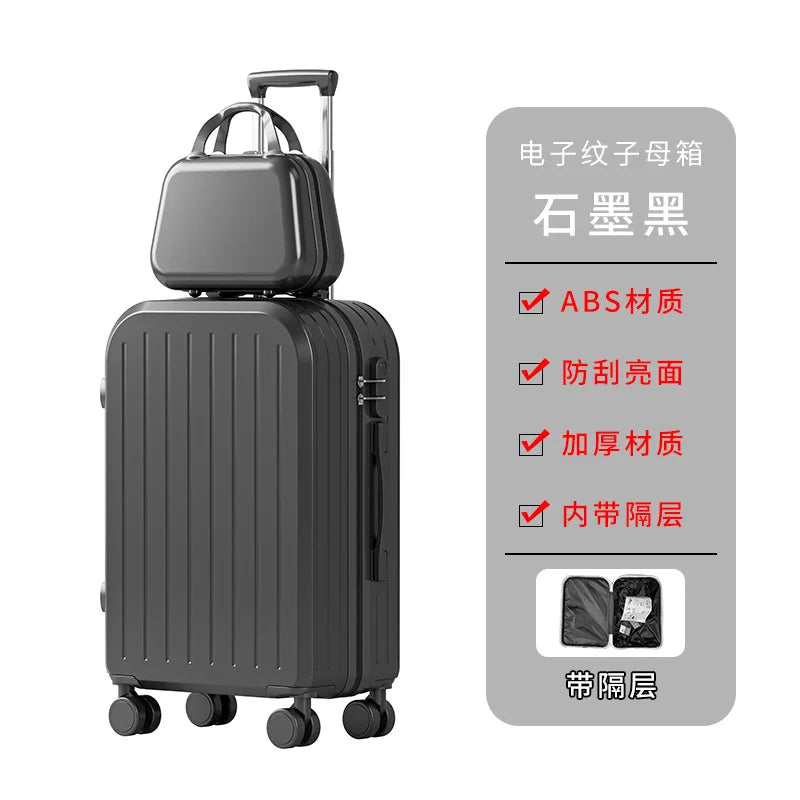 High-value small luggage boarding box 20 inch student travel universal wheel mute mother luggage case