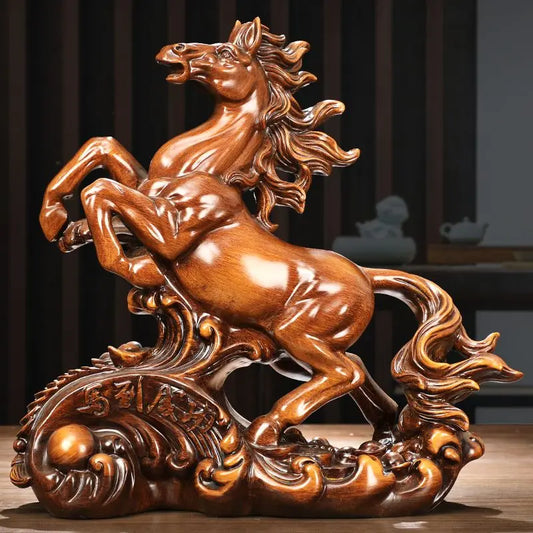 Home Decor Fine Horse Figurine Speedy Success Mascot Art Crafts Statue For Office Cabinet Room Decor Ornament Desktop Decoration