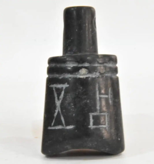 Hongshan culture archaize black iron meteorite chimes small statue