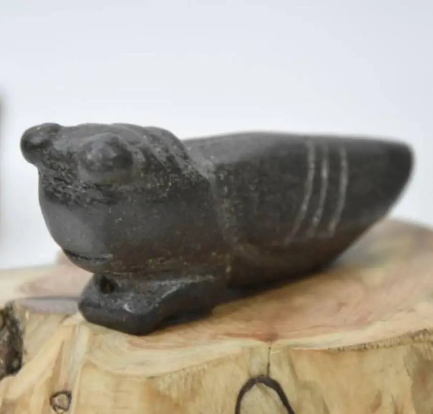 Hongshan culture archaize black iron meteorite cicada statue