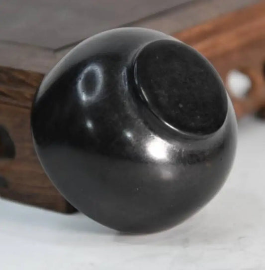 Hongshan culture archaize black iron meteorite sculpture wine cup statue